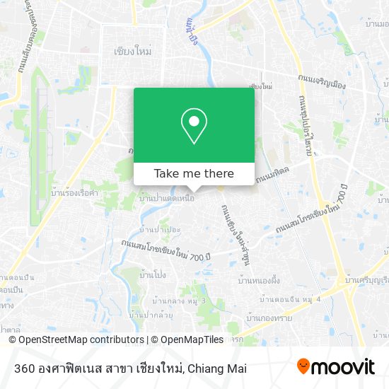 360 องศาฟิตเนส สาขา เชียงใหม่ map