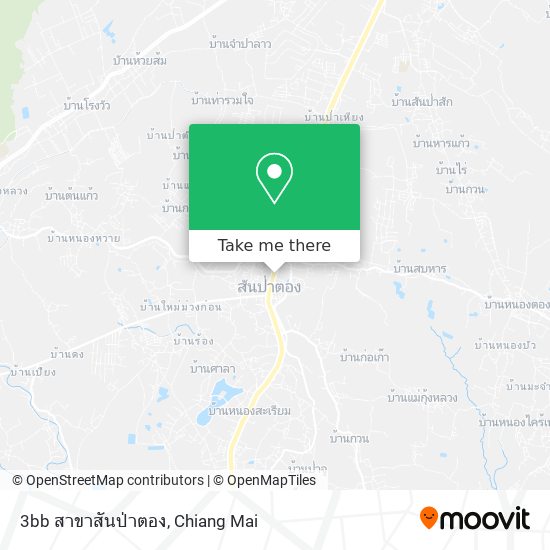 3bb สาขาสันป่าตอง map