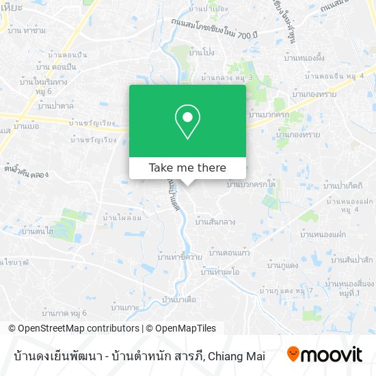 บ้านดงเย็นพัฒนา - บ้านตำหนัก สารภี map