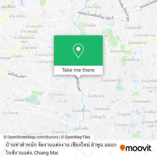 บ้านท่าตำหนัก จัดงานแต่งงาน เชียงใหม่ ลำพูน ออแกไนซ์งานแต่ง map
