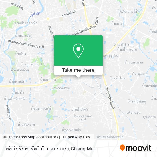 คลินิกรักษาสัตว์ บ้านหมอเบญ map