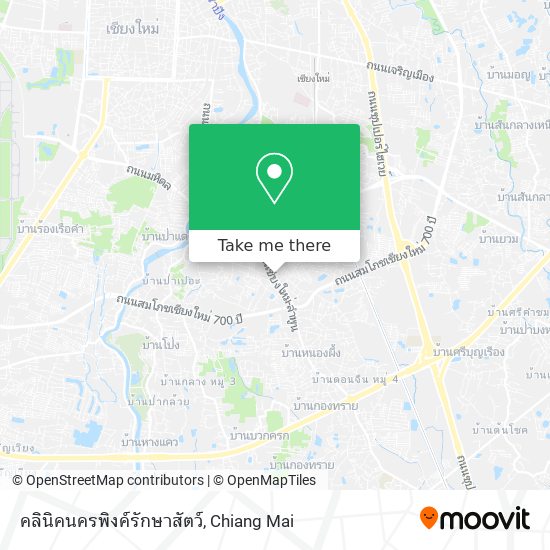 คลินิคนครพิงค์รักษาสัตว์ map