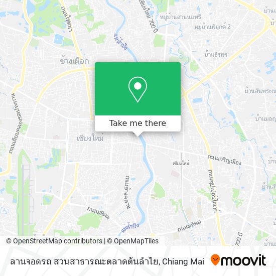ลานจอดรถ สวนสาธารณะตลาดต้นลำไย map