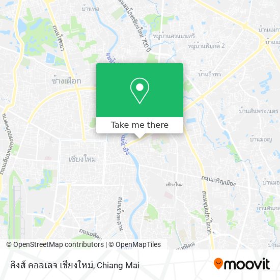 คิงส์ คอลเลจ เชียงใหม่ map