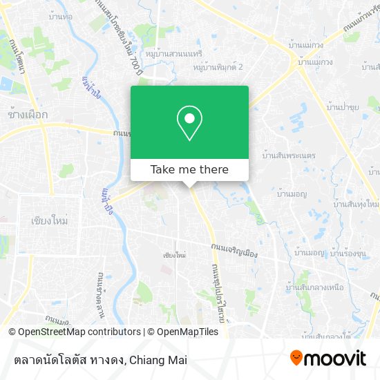 ตลาดนัดโลตัส หางดง map