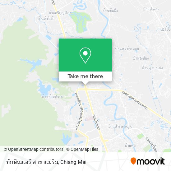 ทักษิณแอร์ สาขาแม่ริม map