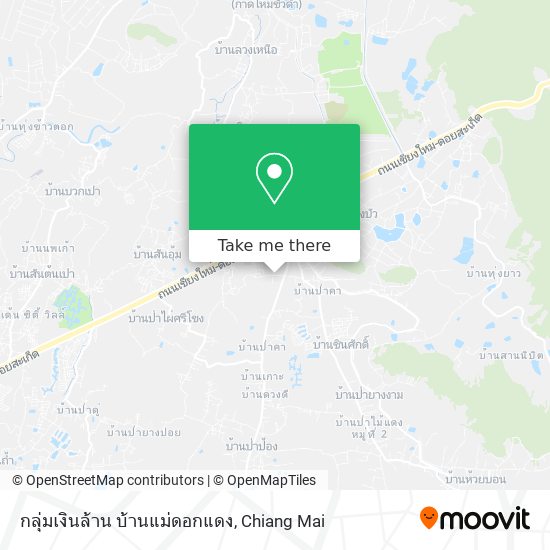 กลุ่มเงินล้าน บ้านแม่ดอกแดง map