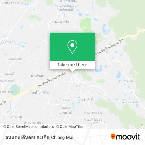 ถนนคนเดินดอยสะเก็ด map