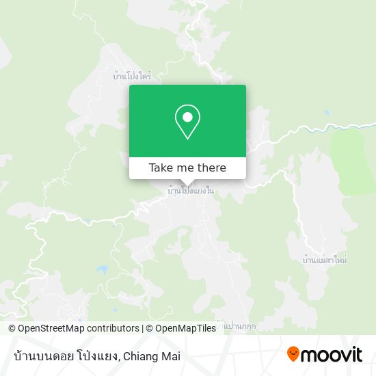 บ้านบนดอย โป่งแยง map