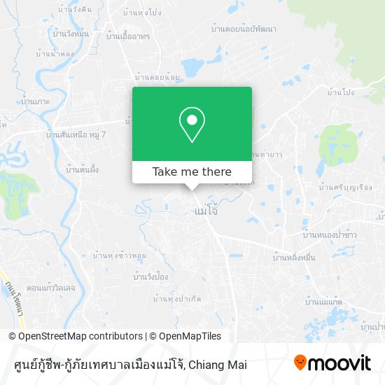 ศูนย์กู้ชีพ-กู้ภัยเทศบาลเมืองแม่โจ้ map