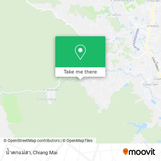 น้ำตกแม่สา map