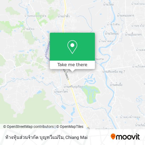 ห้างหุ้นส่วนจำกัด บุญทวีแม่ริม map