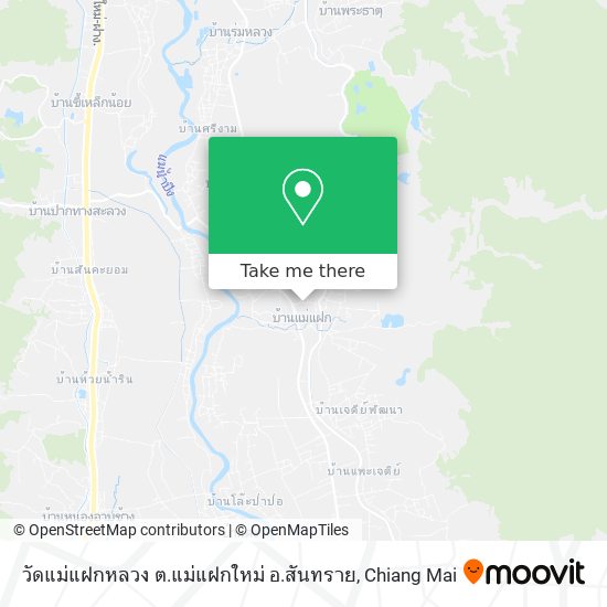 วัดแม่แฝกหลวง ต.แม่แฝกใหม่ อ.สันทราย map