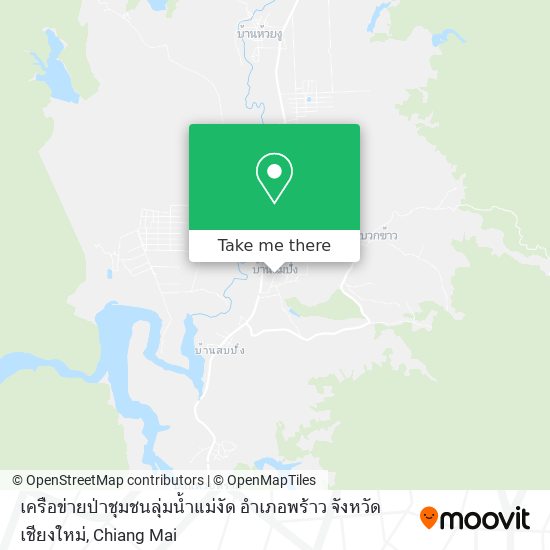 เครือข่ายป่าชุมชนลุ่มน้ำแม่งัด อำเภอพร้าว จังหวัดเชียงใหม่ map
