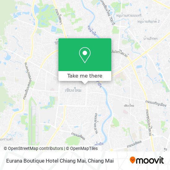 Eurana Boutique Hotel Chiang Mai map