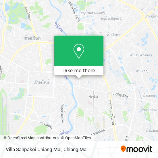 Villa Sanpakoi Chiang Mai map