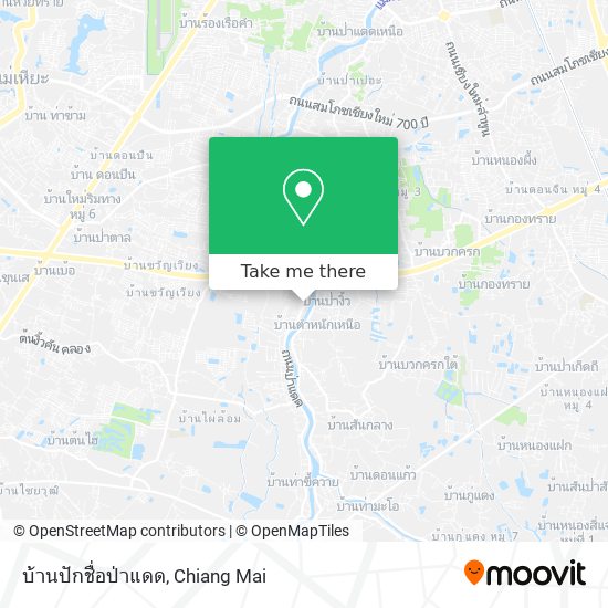 บ้านปักชื่อป่าแดด map