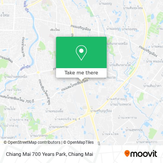 Chiang Mai 700 Years Park map