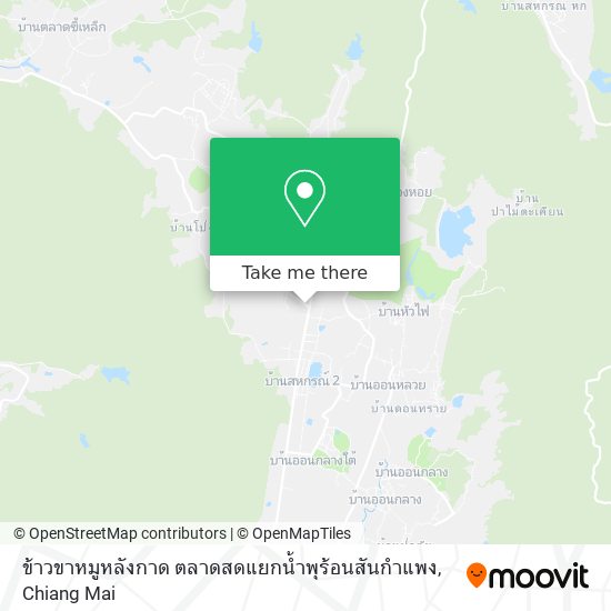 ข้าวขาหมูหลังกาด ตลาดสดแยกน้ำพุร้อนสันกำแพง map