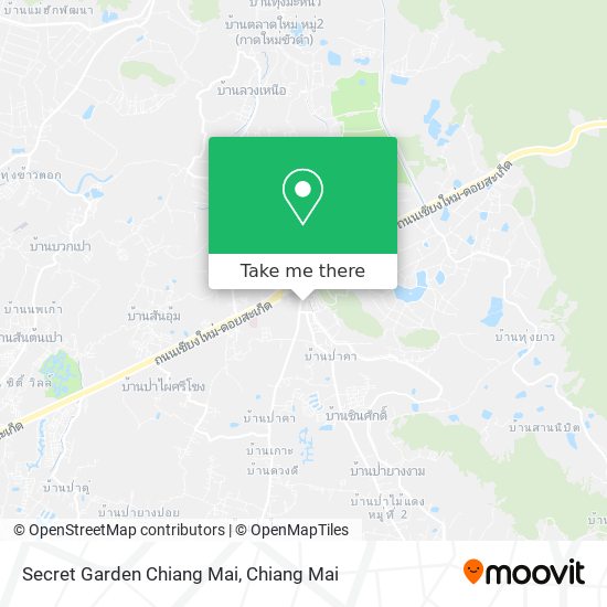 Secret Garden Chiang Mai map