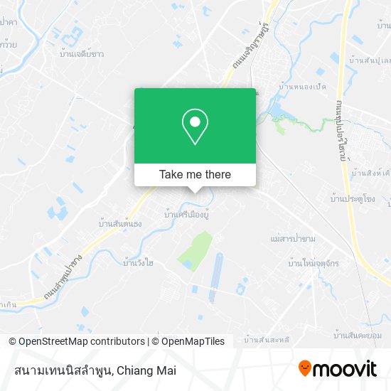 สนามเทนนิสลําพูน map