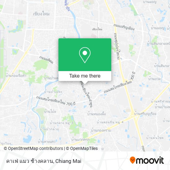คาเฟ่ แมว ช้างคลาน map