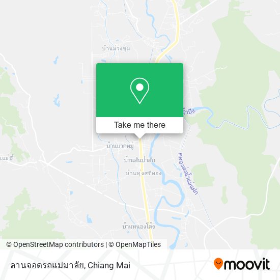 ลานจอดรถแม่มาลัย map