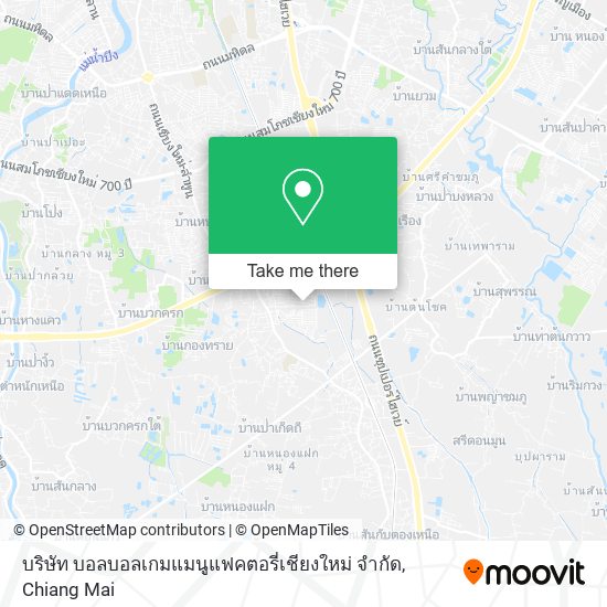 บริษัท บอลบอลเกมแมนูแฟคตอรี่เชียงใหม่ จํากัด map