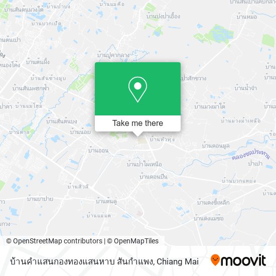บ้านคําแสนกองทองแสนหาบ สันกําแพง map