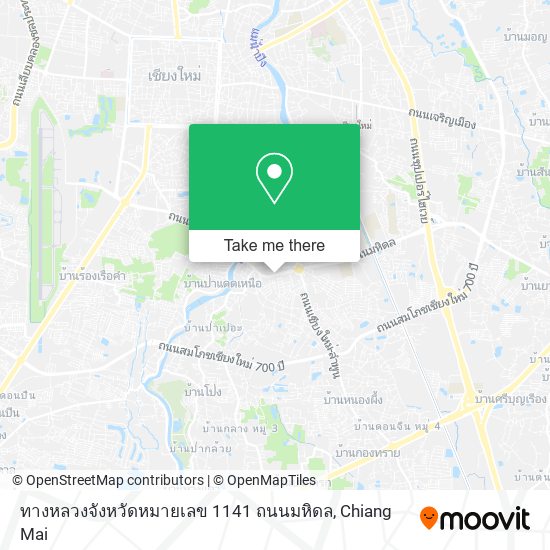 ทางหลวงจังหวัดหมายเลข 1141 ถนนมหิดล map