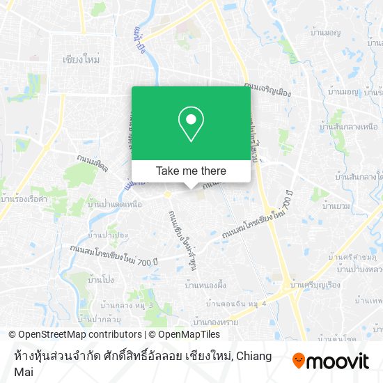 ห้างหุ้นส่วนจํากัด ศักดิ์สิทธิ์อัลลอย เชียงใหม่ map