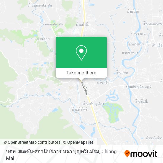 ปตท. สเตชั่น-สถานีบริการ หจก.บุญทวีแม่ริม map