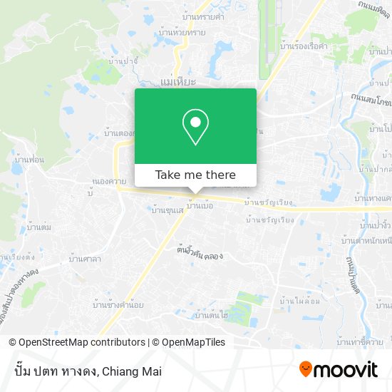 ปั๊ม ปตท หางดง map