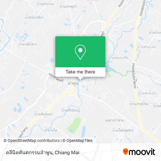 คลีนิคทันตกรรมลําพูน map