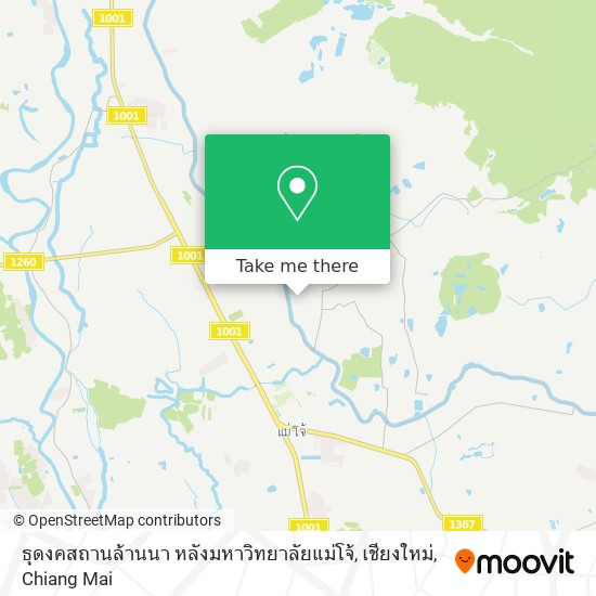 ธุดงคสถานล้านนา หลังมหาวิทยาลัยแม่โจ้, เชียงใหม่ map