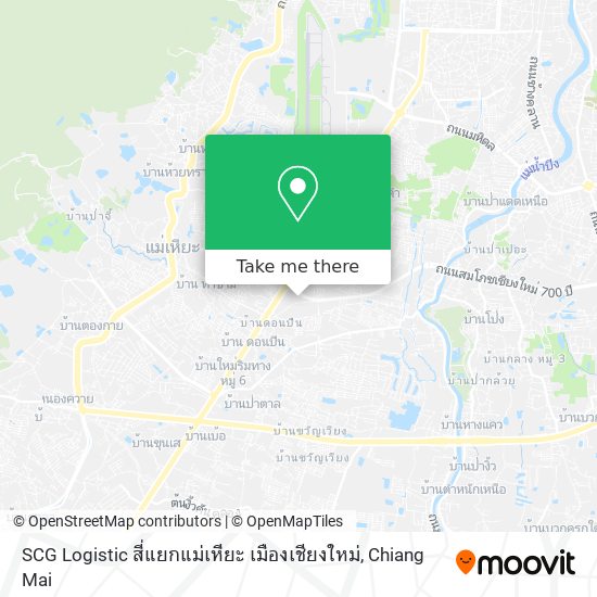 SCG Logistic สี่แยกแม่เหียะ เมืองเชียงใหม่ map