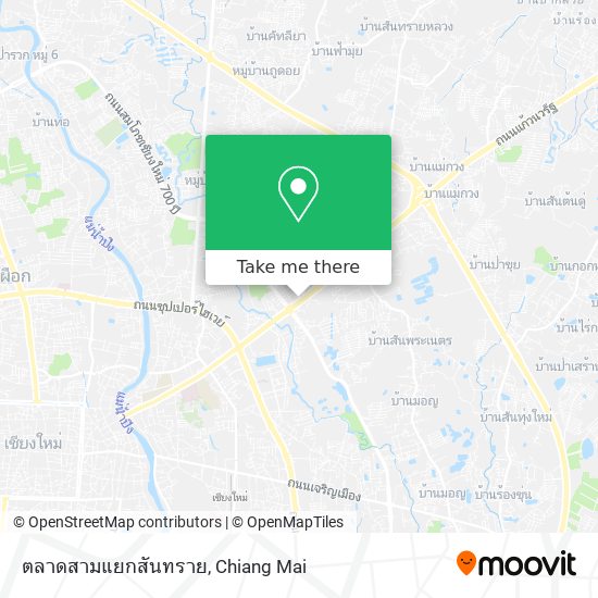 ตลาดสามแยกสันทราย map