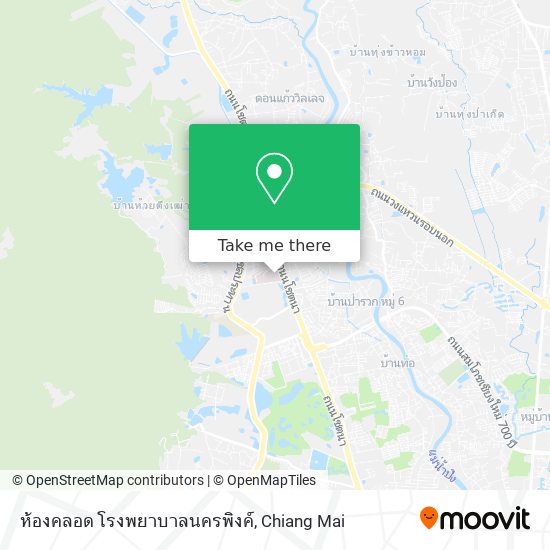 ห้องคลอด โรงพยาบาลนครพิงค์ map