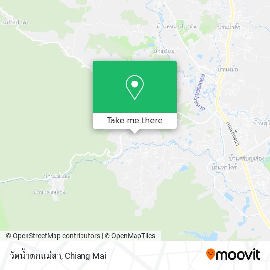 วัดนํ้าตกแม่สา map