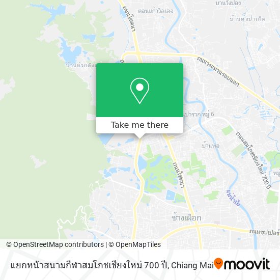 แยกหน้าสนามกีฬาสมโภชเชียงใหม่ 700 ปี map