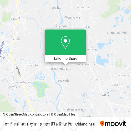 การไฟฟ้าส่วนภูมิภาค สถานีไฟฟ้าแม่ริม map