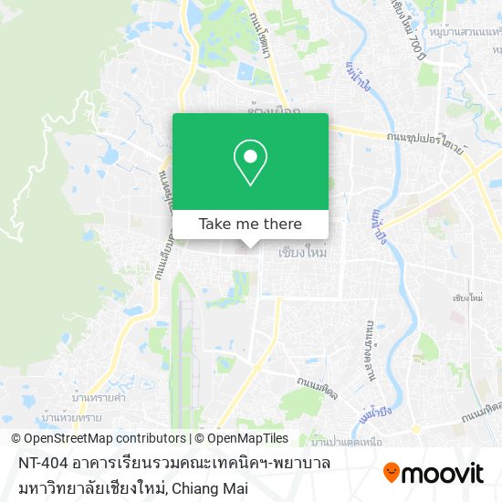 NT-404 อาคารเรียนรวมคณะเทคนิคฯ-พยาบาล มหาวิทยาลัยเชียงใหม่ map