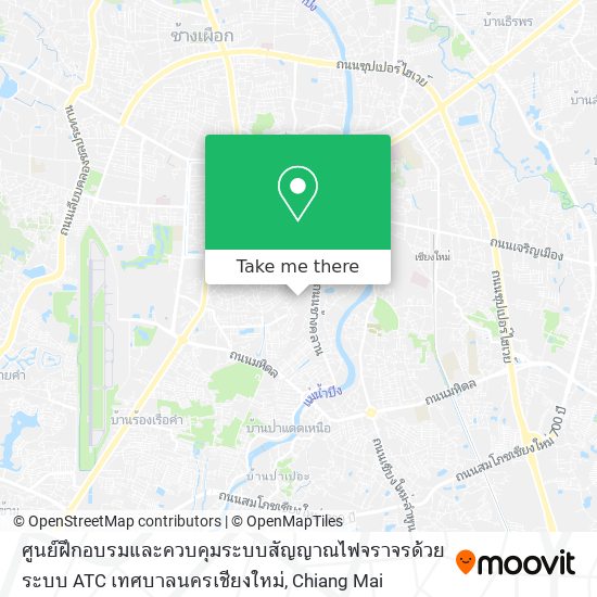 ศูนย์ฝึกอบรมและควบคุมระบบสัญญาณไฟจราจรด้วยระบบ ATC เทศบาลนครเชียงใหม่ map