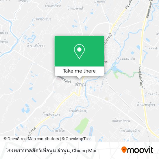 โรงพยาบาลสัตว์เพื่อพูน ลำพูน map