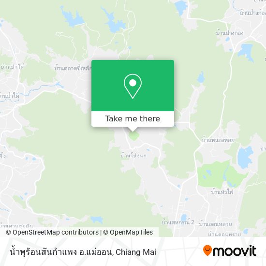 น้ำพุร้อนสันกำแพง อ.แม่ออน map