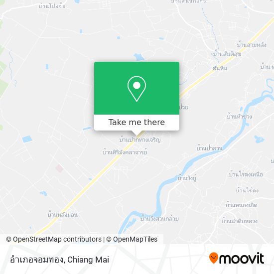 อําเภอจอมทอง map