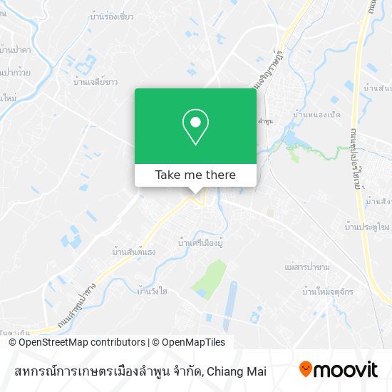 สหกรณ์การเกษตรเมืองลำพูน จำกัด map