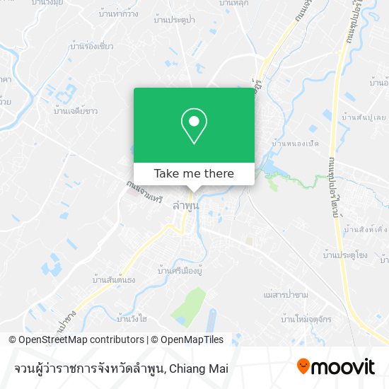 จวนผู้ว่าราชการจังหวัดลำพูน map