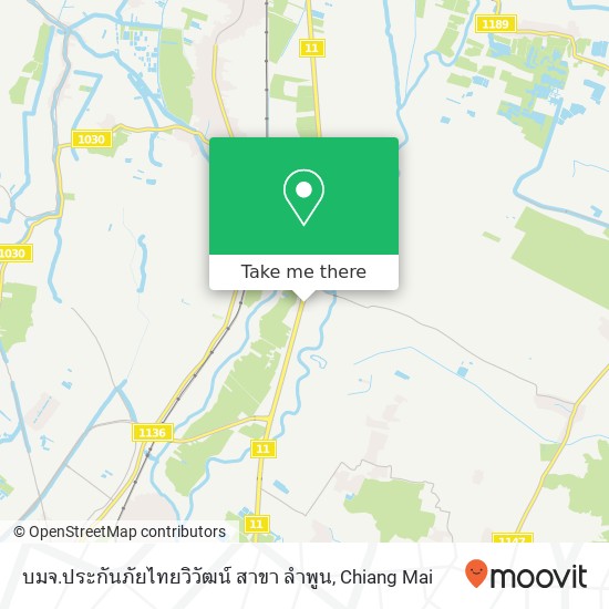 บมจ.ประกันภัยไทยวิวัฒน์ สาขา ลำพูน map