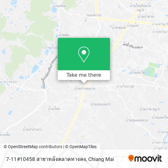 7-11#10458 สาขาหลังตลาดหางดง map